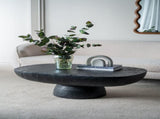36x24x15" Black Oval Coffee Table W2078P161504