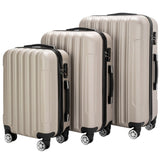 ZNTS 3-in-1 Multifunctional Large Capacity Traveling Storage Suitcase Luggage Set Champagne 35164961