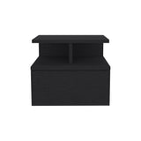 Floating Nightstand Flopini, One Drawer, Black Wengue Finish B092123117