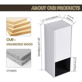 12" Bathroom Side Cabinet,Soft Close Doors,Float Mounting Design, W999P248645