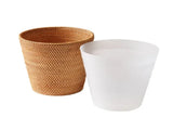 Rattan Bathroom Trash Can 15553094
