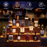 LED Lighted Liquor Bottle Display Shelf, 24 Inch Bar Display Shelf, DIY Illuminated Bottle Shelf W2178P163149