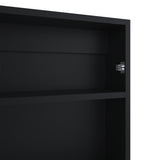 Medicine Cabinet 25.7" H, 1 Door, 3 Shelves, 1 Mirror, Black B097P250883