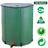 ZNTS 66 Gallon Folding Rain Barrel Water Collector Green 52937167