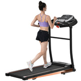 ZNTS NEW Home Folding Treadmill with Pulse Sensor, 2.5 HP Quiet Brushless Motor , 7.5 MPH, 300LBS Weight N728P182196B