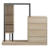 ZNTS Wardrobe with 4 Drawers and 3 Shelves,Natural N820P196888N