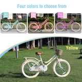 Multiple Colors,Girls Bike with Basket for 7-10 Years Old Kids,20 inch wheel ,No Training Wheels W1019P171907