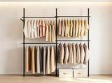 Floor to Ceiling Tension Clothes Rack No Drill Heavy Duty Carbon Steel Garment Organizer, I/L/45&deg 74283074