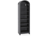 8-Tier Arched Dome Display Rack Particleboard Melamine-Faced Bookshelf 15.75*11.81*70in Black 59904280