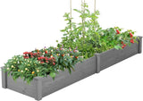 Over Ground Raised Garden Bed 96x28x10'', Large Long Planter Box for Outdoor, Tool-Free Assembly 83660771
