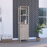 ZNTS Arctic Linen Cabinet, With Four Shelves, Single Door Cabinet B128P148857