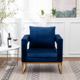 Lenola Contemporary Upholstered Accent Arm Chair, Blue T2574P164509