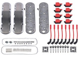 Polished Valve Covers with Lgnition Coils and Wires Fit for Chevrolet GM LS1 LS2 LS3 Clearance for 01724899