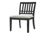 2-Piece Modern Scandinavian Chairs, Curved Wood Backrest with Gray Fabric Seat, Finish for 60226765