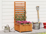 2-in-1 Wooden Raised Garden Bed with Trellis, Efficient Drainage System for Climbing Plants & 60342727
