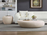 19.29 inch Irregular Fiberglass Side Table Durable, Scratch-Resistant & Waterproof End Table for W2582P575026
