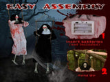 Outdoor Halloween Decorations 2 Packs Hanging Ghosts Decor with Lighted Up Eyes and Horror Scream, 21689566