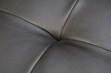 Genesis 55.5"W Black PVC Fabric Loveseat with LED Lights, USB Charger, Tufted Cushions B061P239125