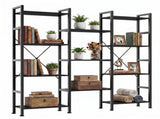 Three Columns and Four Layers Bookshelf, Wide Bookcase with 11 Open Display Shelves, 32883507