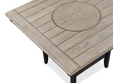 1pc Contemporary Transitional Counter Height Dining Table with 20-Inch Lazy Susan Light Gray B011P160139
