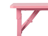 Pink MDF Folding Nail Desk with 2 Drawers, Cabinet Door & Storage Shelf 19266036
