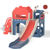 ZNTS 8-In-1 Kids Slide and Climber Set,Toddler Slide Playset with Basketball Game Telescope,Children W2181P154949