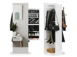 Jewelry Armoire Full Length Mirror 360&deg and Large Capacity Jewelry Organizer Armoire, Mirror 48743098