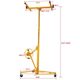 ZNTS Drywall Lift Panel 13' Lift Drywall Panel Hoist Jack Lifter,yellow W46577214