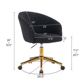 ZNTS Hengming Golden foot office chair, modern armchair, height adjustable, rotary cosmetic chair, for W212131653