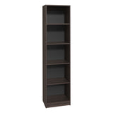 Bookcase Compact Bookshelf with Multiple Shelves, Dark Walnut / Black Wengue B097P350331