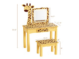 Kids Vanity Set with Light, Girls Vanity Set with Mirror, Toddler Vanity for 3 Year Old, Kids Makeup 01556534