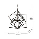 ZNTS 3 - Light Metal Chandelier, Hanging Light Fixture with Adjustable Chain for Kitchen Dining Room W2078138928