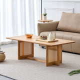Chinese style log wind Imitation rattan tea table rectangular solid wood coffee table small family W115191494