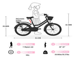 Multiple Colors,Girls Bike with Basket for 7-10 Years Old Kids,20 inch wheel ,No Training Wheels W1019P171907