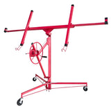 ZNTS Drywall Panel Lifter Drywall Panel hoist Jack Lifter Jack Rolling Caster Panel Hoist 11ft red W167683066