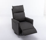 038-Cotton Linen Fabric Swivel Rocking Chair Glider Rocker Recliner Nursery Chair With Adjustable W527134471