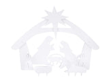 116*53*118cm PVC Nativity Garden Jesus Decoration White 11713425