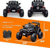Large Wheels 2 Seater Kids Electric Car Powerful Electric Ride On Truck w/Remote Control, 2 Speeds, 46883594