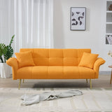 70-inch teddy fleece sofabed, convertible futon sofabed with adjustable arms and backrest, modern W2290P257425