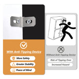 ON-TREND Elegant Hall Tree with Sliding Doors, Versatile Coat Rack with 6 Silvery Hooks & Handles, N721P205787B