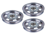 3 Flat Idler Deck Pulleys Fit for Bad Boy ZT Series 48" 50" 60" Deck MZ Series 48" Deck Outlaw 91792858