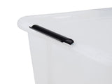 Rolling Storage Box, Letter/Legal, 15-Gallon Size, Clear 73138200