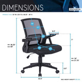 ZNTS Techni Mobili Ergonomic Office Mesh Chair, Black B03191639