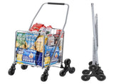 45L Stair Climbing Grocery Cart with 360&deg Swivel Wheels, Foldable and Lightweight Utility Cart 43773425