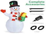 5-foot tall snowman inflatable Christmas decoration with colorful LED lights 14970903