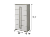 Olivia Contemporary Style 5-Drawer Chest Made with Wood in White B009P241739