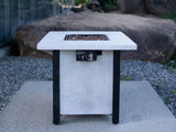 25" H Outdoor Patio Propane Gas Fire Pit Table - 50,000 BTU High-temperature-resistant carving W2691P231712