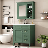 ZNTS 30'' Bathroom Vanity with Top Sink, Modern Bathroom Storage Cabinet with 2 Drawers and a Tip-out 61093027