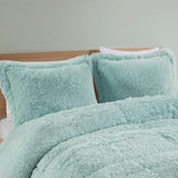 Full/Queen Shaggy Long Fur Comforter Mini Set B03595950