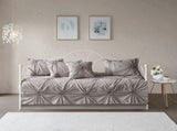 6 Piece Reversible Daybed Cover Set Dark Gray Daybed B03597522